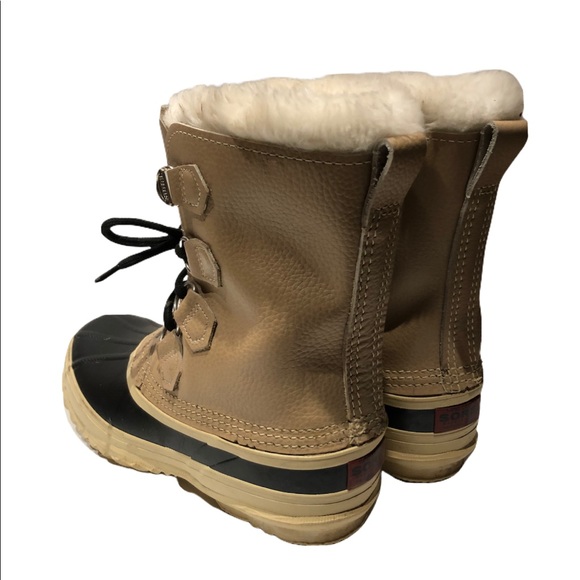 Sorel Womens Size 7 Manitou Duck Boots Hand Crafted Made Canada Natural Rubber - Picture 2 of 14